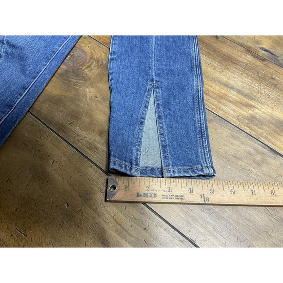 Alice Olivia AO.LA Jeans Size 26 Blue You Look Good Denim Split Ankle - Picture 9 of 10